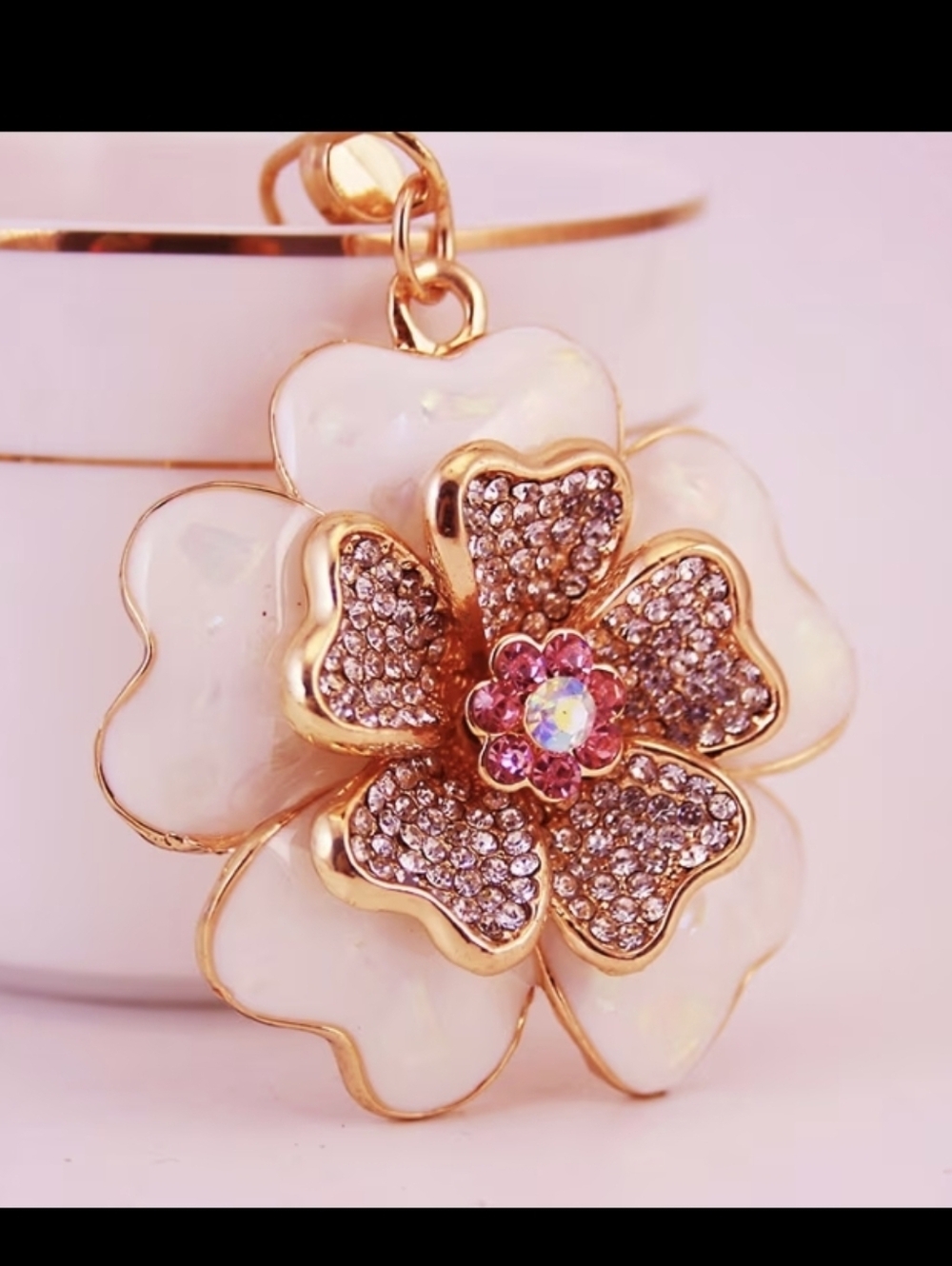 Flower Bag Charm/ Keychain